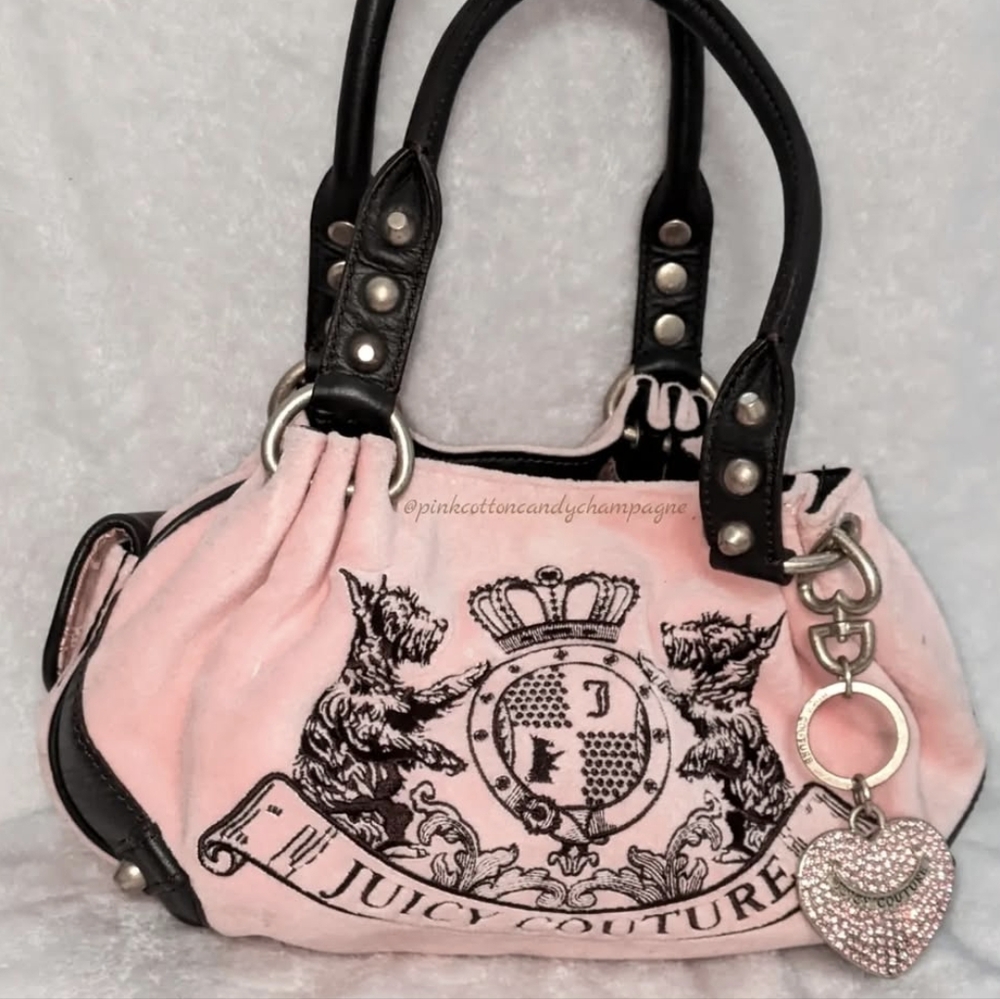 Juicy Couture Pink and Black Women's Bag
